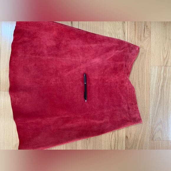 New Frontier suede leather A-Line Skirt SZ10 - Picture 10 of 10